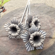 Metal daffodil sculpture outdoor art decorations perfect gift for garden and patio