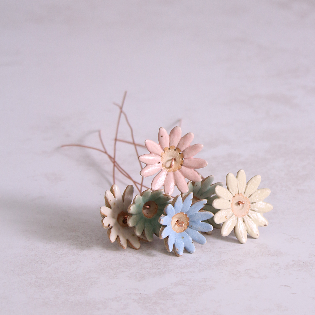 Large Daisy Ceramic Flower Stems