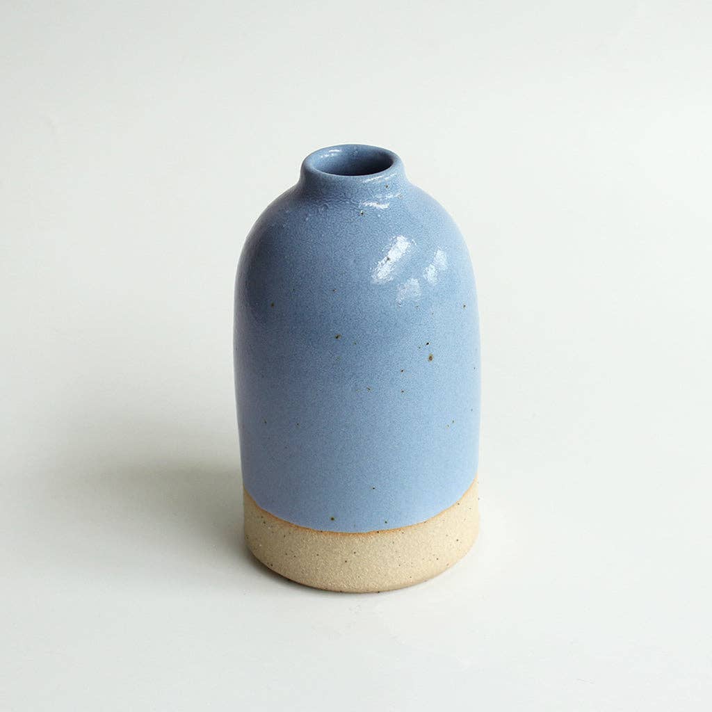 Cornflower Blue Bud Vase Stoneware