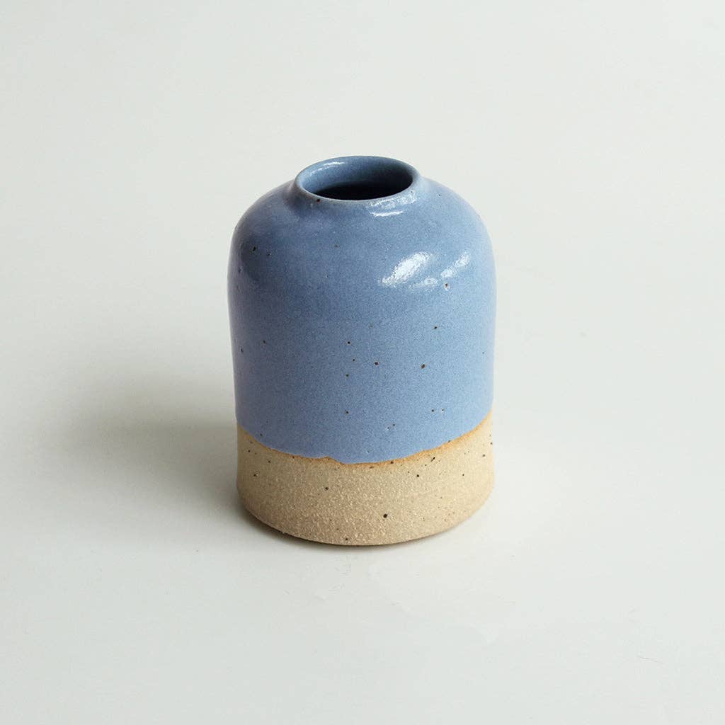 Cornflower Blue Bud Vase Stoneware