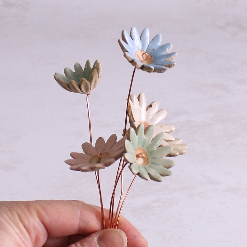 Large Daisy Ceramic Flower Stems