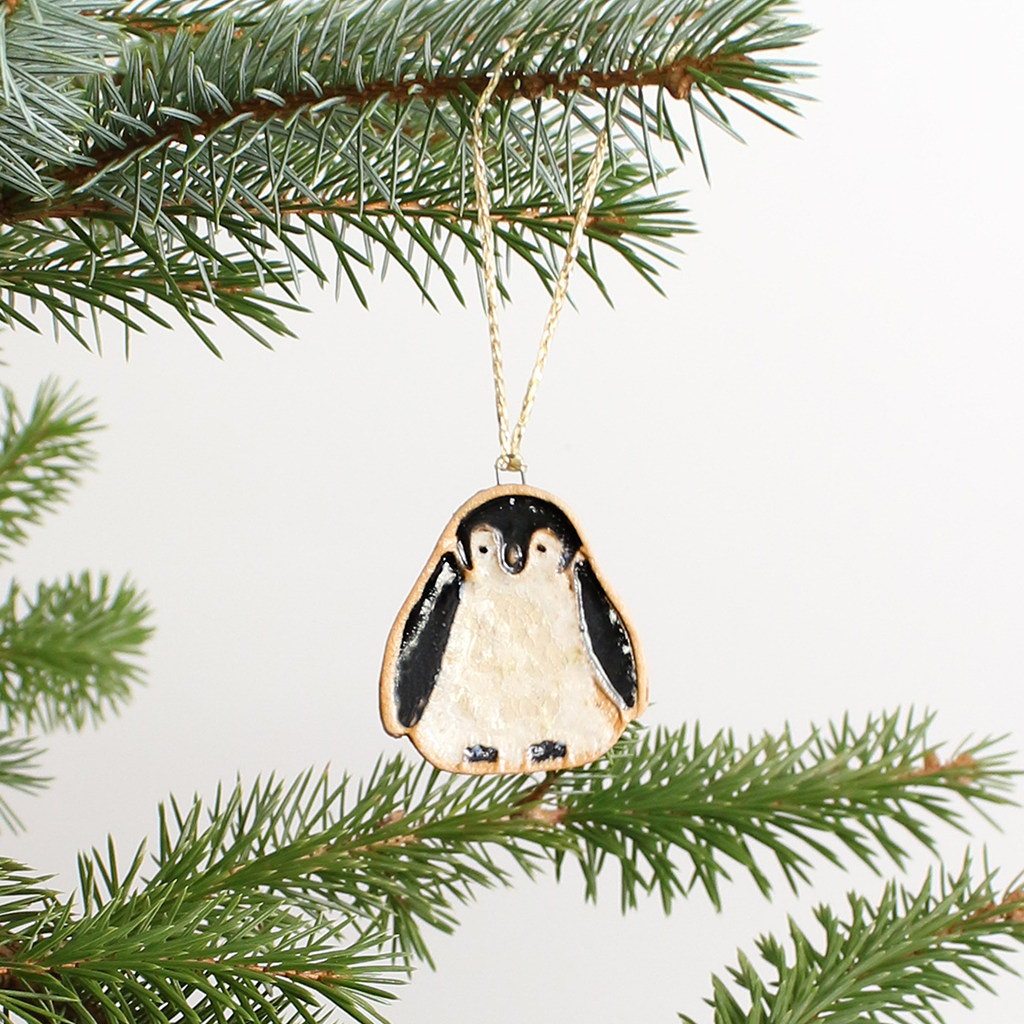 Penguin Handmade Ceramic Christmas Decoration